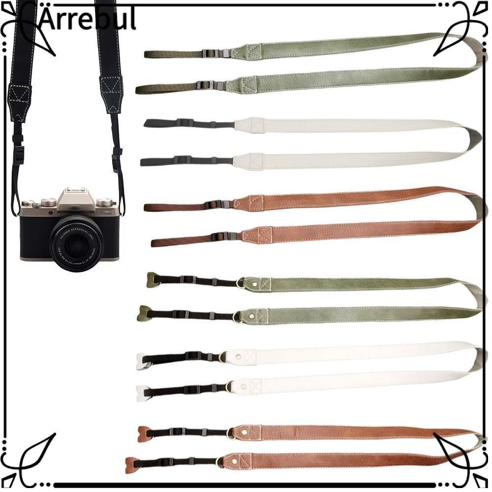 AREBUL Micro Single Strap, PU Leather Retro Camera Shoulder Strap, Accessories Adjustable Neck Strap