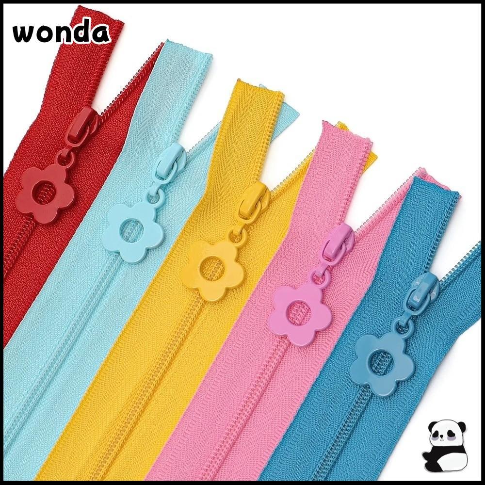 WONDA ชุดซิปกระเป๋า, No.3 2M ซิป 5 ซิป Puller ไนลอนซิปชุดซ่อม, DIY Craft Repair Slider ปิดซิปเย็บเสื้อผ้า