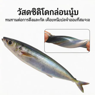 เหยื่อปลอม Soft Jerkbait 5.7 นิ้ว 33.3 กรัม ทนทาน ล่อปลากินไว ชุดพร้อมใช้ ราคาประหยัด พร้อมส่งจากไทย