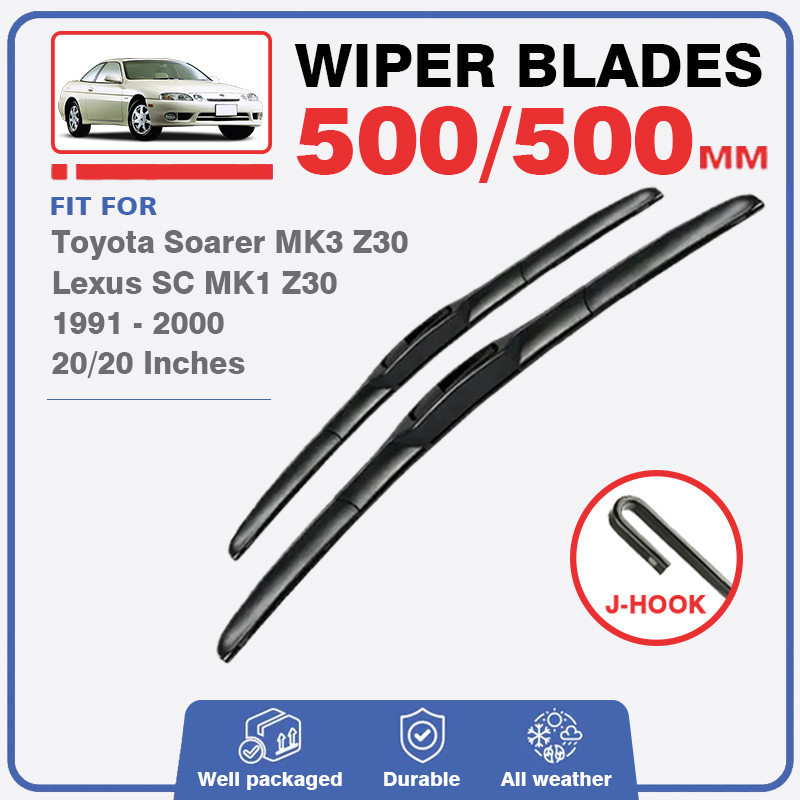 ใบปัดน้ําฝนด้านหน้าสําหรับ Toyota Soarer Z20 JZZ30 JZZ31 Lexus SC 300 400 1991 - 2000 หน้าต่าง Winsh