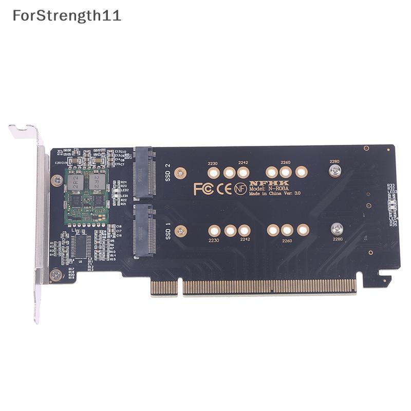 FO 1PCS m.2 X16 ถึง 4X NVME PCIE3.0 GEN3 X16 ถึง 4*NVME RAID การ์ด PCI-E VROC การ์ด THD Hyper M.2X16