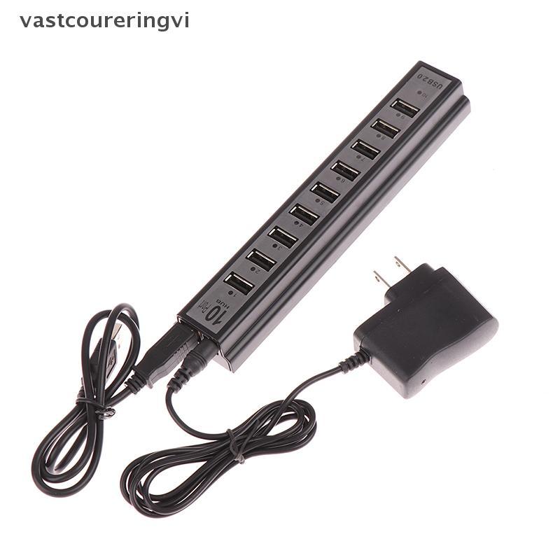 ERV Power Adapter Usb Charger Hub Adapter Hi-speed Multi Hub 10 พอร์ตสําหรับแล็ปท็อปพีซี N