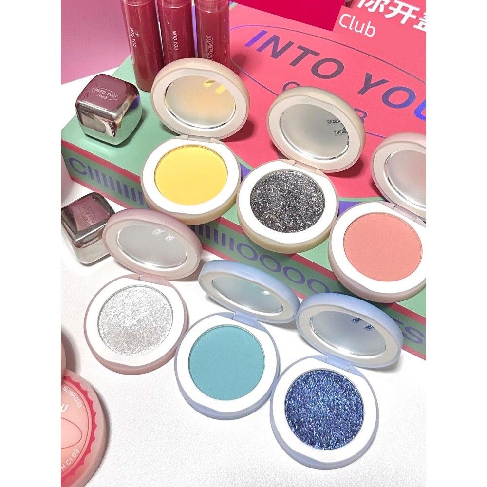 บลัชออน บลัชออน 4u2 3ชิ้นจัดส่งฟรี/แตกหัก!ฝาเปิด Monochrome Eyeshadow Blush Cream Lemon Black Angel 