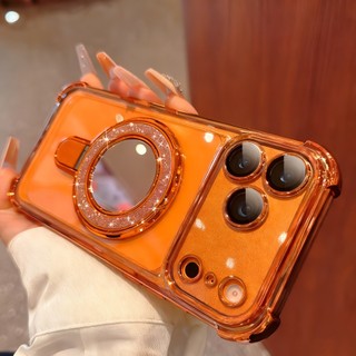 อินเทรนด์ที่วางกระจกแต่งหน้าสร้างสรรค์เคสโทรศัพท์เหมาะสําหรับ ไอโฟน 17 16 15 14 13 12 11 มือโปร สูงสุด อากาศป้องกันการตกเคสพร้อมฟังก์ชั่นขาตั้งเคสโทรศัพท์แฟช