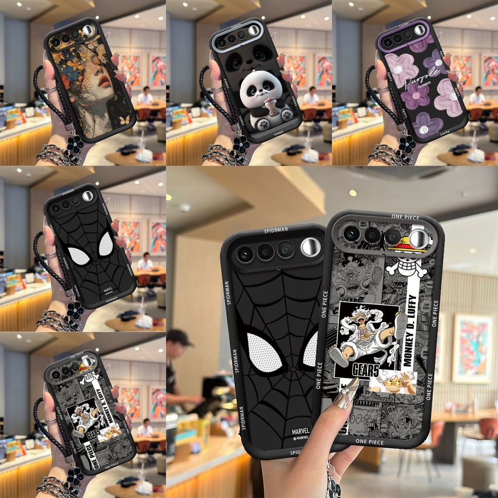 เคส Realme 16 5G เคสป้องกันโทรศัพท์ซิลิโคนอ่อนนุ่มเทรนด์ภาพสีดํา TYHS