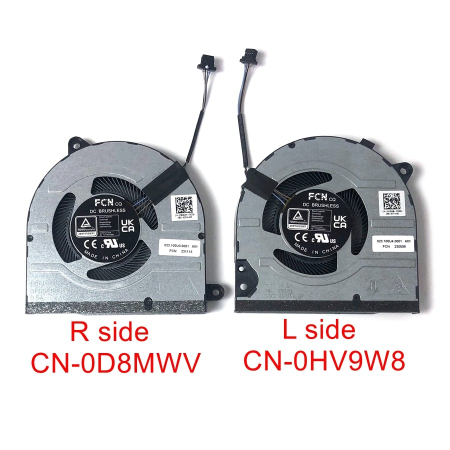 แล็ปท็อปใหม่ CPU GPU พัดลมระบายความร้อนสําหรับ Dell inspiron 14 Plus 7430 Cooler 0HV9W8 0D8MWV FQ6P 