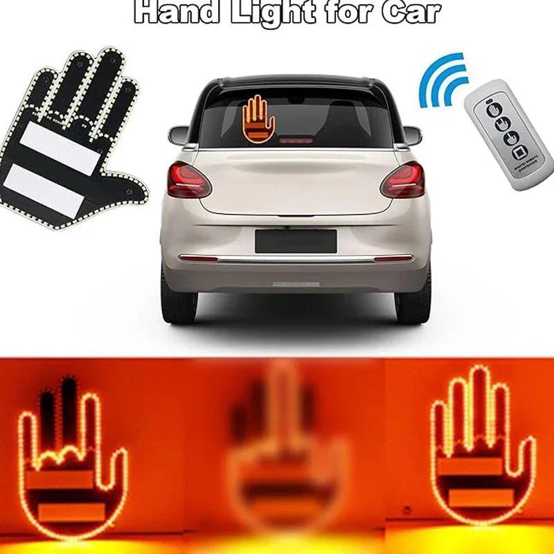 ใหม่ 1 ชิ้น LED Hand Gesture Light สําหรับรถยนต์หน้าต่าง 3 In1 ไร้สายสนุก Gesture Finger Light สําหร