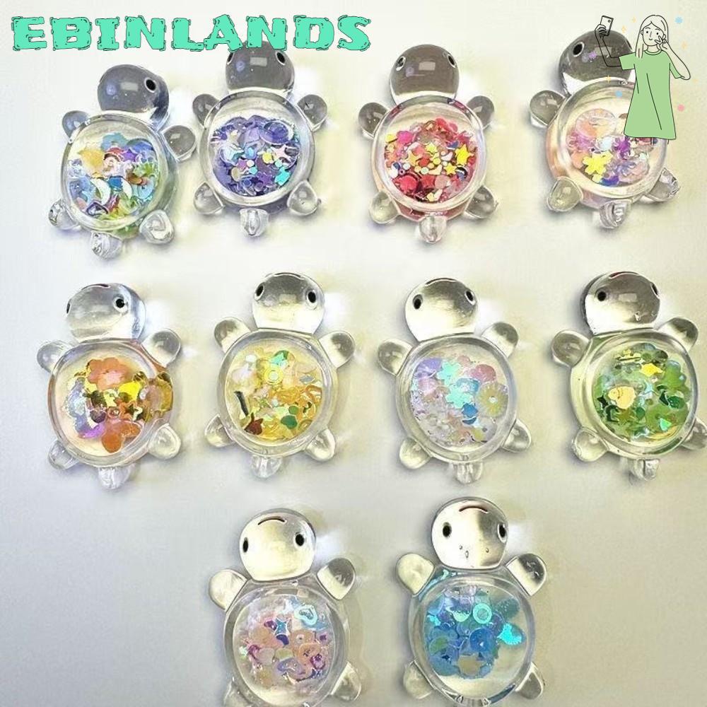 EBINLANDSFA 10pcs เต่าเรืองแสงในที่มืด Vibrant เต่าที่มีสีสัน Figurines, น่ารัก DIY หัตถกรรมเรซิ่น Ocean สัตว์ Themed Mini เรซิ่นสัตว์ตกแต่งบ้าน