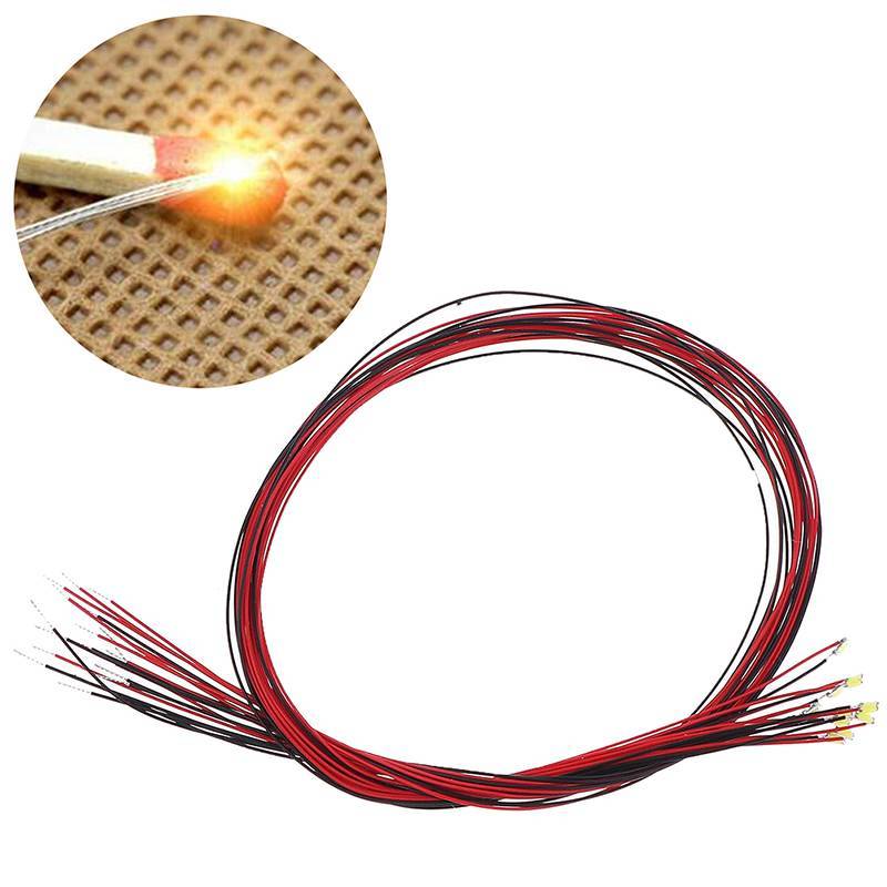 TFTH 10 ชิ้น 20 เซนติเมตร t0603wm ประสาน micro litz ตะกั่วแบบมีสาย warm white smd led 0603 Vary