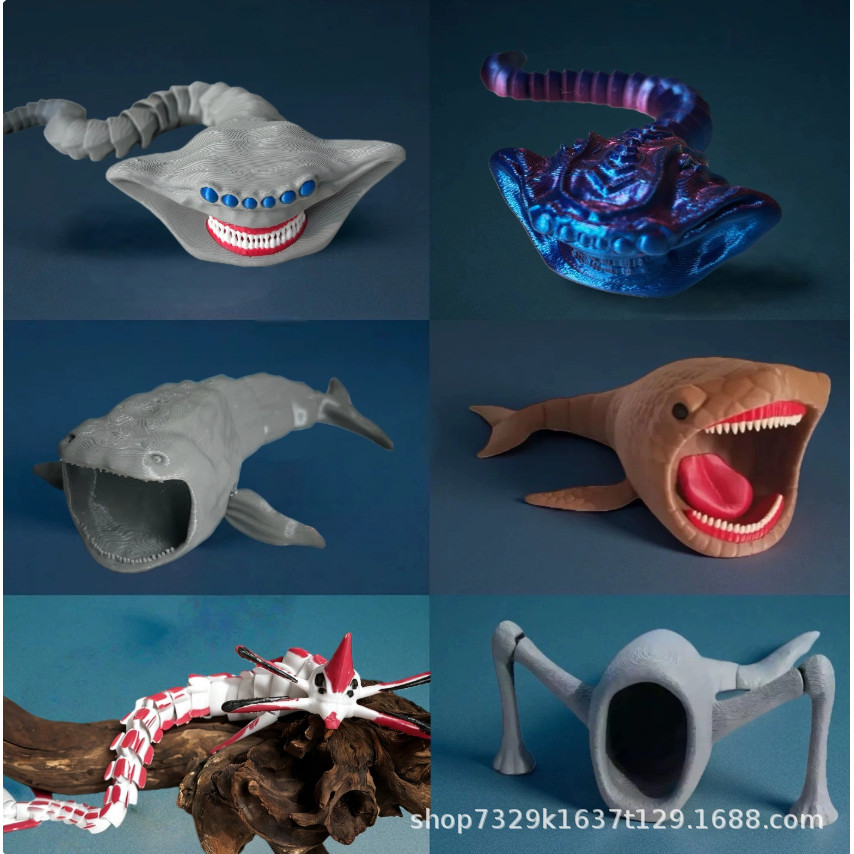 Sea Eater Universe ปลาสีแดง Deep Sea Beast Sea Monster รุ่น 3D Joint Movable จําลอง Sea Monster ของเล่นของขวัญ 26.4.17 ราคา ถูกที่สุด ดีลบีเคเค