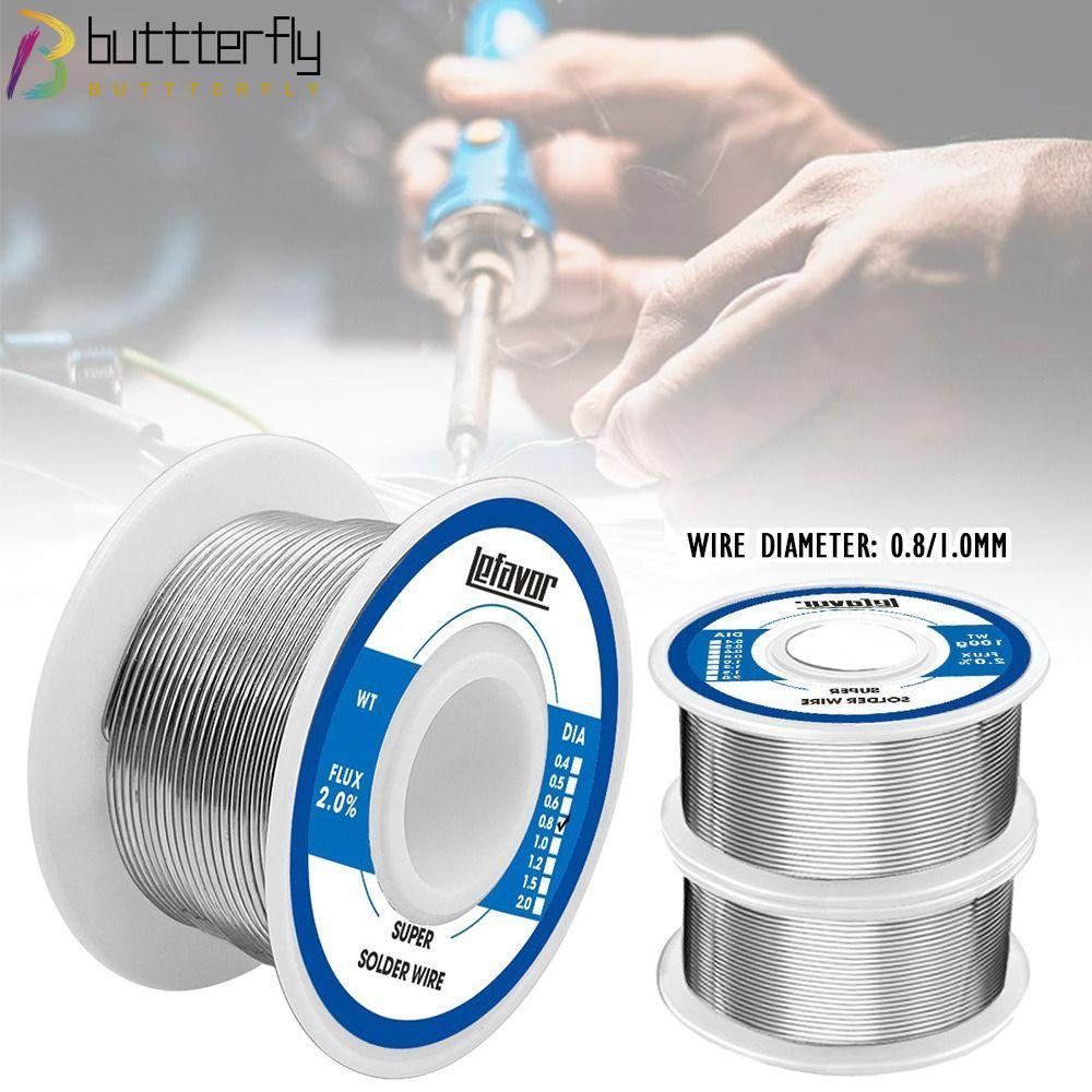 BUTTTERFLY ลวดเชื่อมอุณหภูมิต่ํา, No-clean 20g 50g 100g 0.8 1.0mm Corel Solder, ทนทาน Low-melting FL