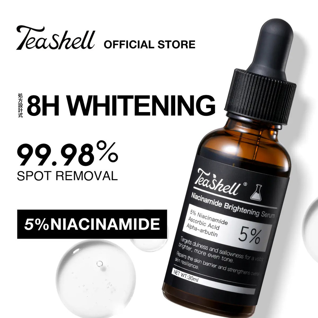 YWC1 Teashell Whitening Serum 5% Niacinamide & Alpha Arbutin 30ml