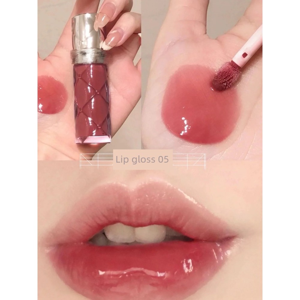 lip oil ลิปมัน Sephora sephora Lip Gloss ตัวอย่างสี Test Water Gloss Mirror Lip Gloss Lip Oil Nude C