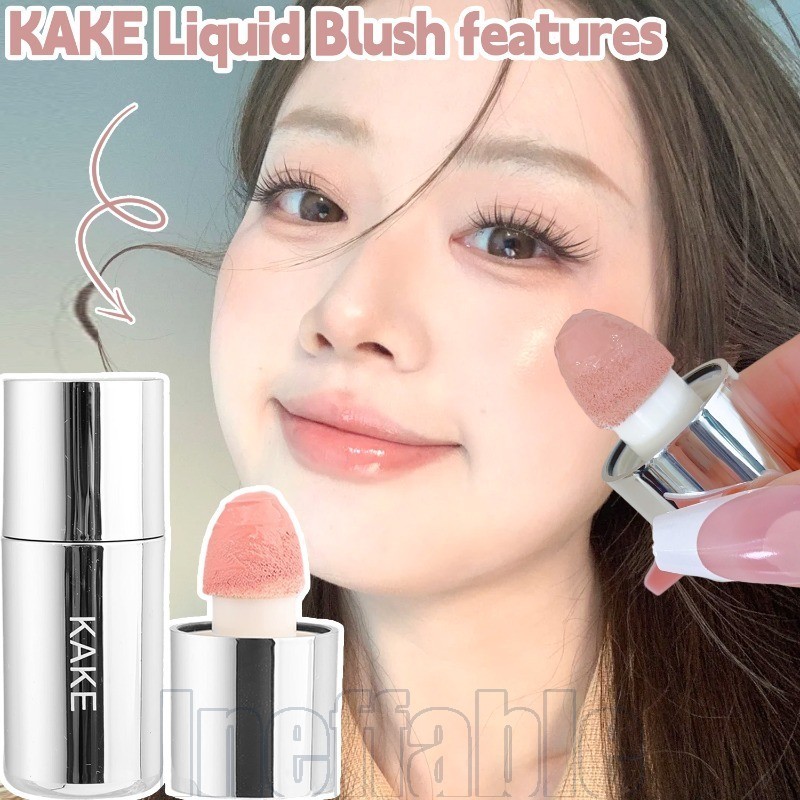 4-1Pc Liquid Blush - Sponge Head Blush Stick - Velvet Matte Blush - Natural Lasting - Blush Stick Cr