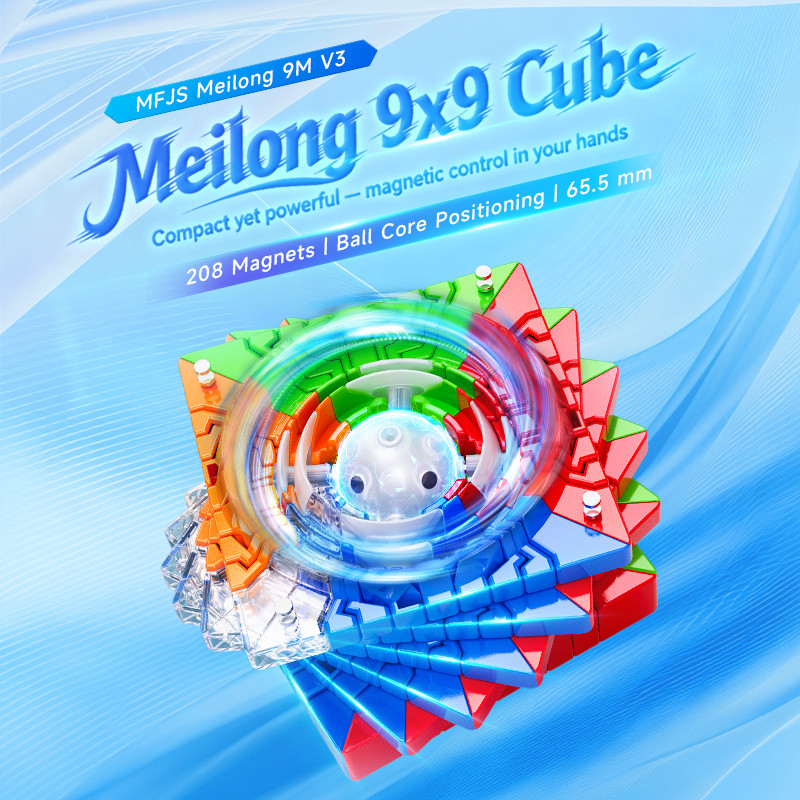 MoYu Meilong 9x9 V3 M Core-Ball Cube Magnetic Cube สติกเกอร์ความเร็ว Cube สติกเกอร์ปริศนามืออาชีพ