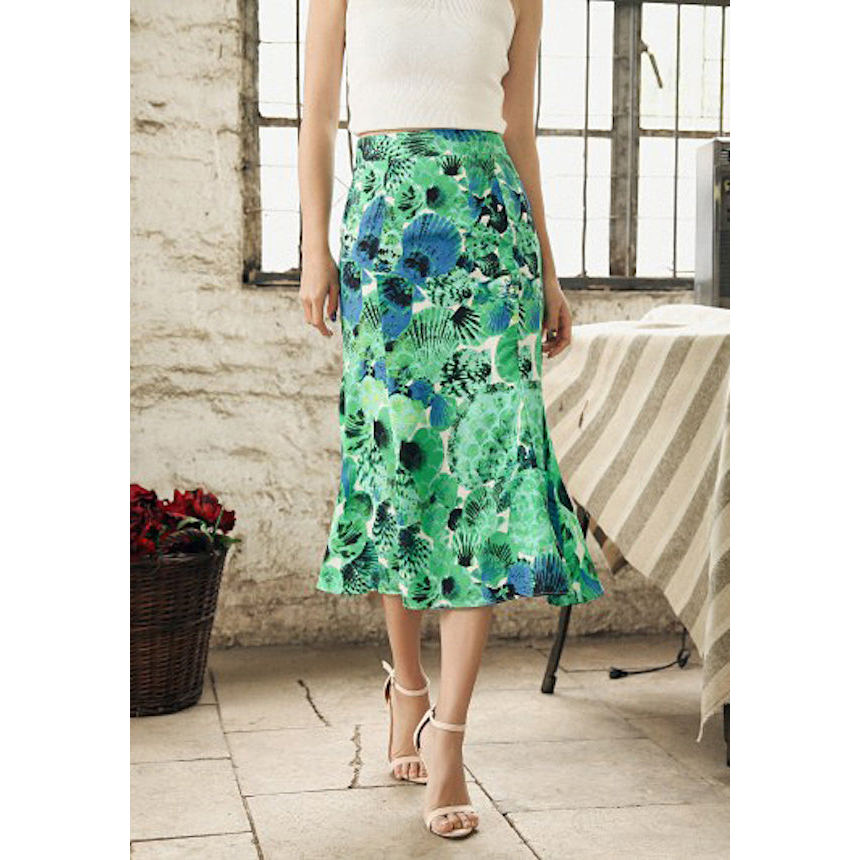 กระโปรงโบฮีเมียน Mermaid Midi - Sea of Greens