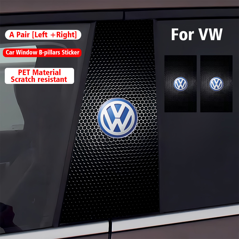 2PCS รถคอลัมน์ศูนย์สติกเกอร์ B คอลัมน์ป้องกันฟิล์มกันน้ําสําหรับ Volkswagen Polo Santana Lavida Pass