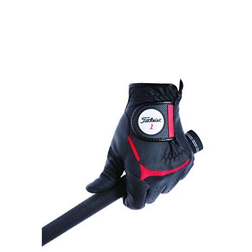 TITLEIST Men's TG39 Golf Gloves (Left Hand) - Available in Black and White, Sizes 21cm to 26cm