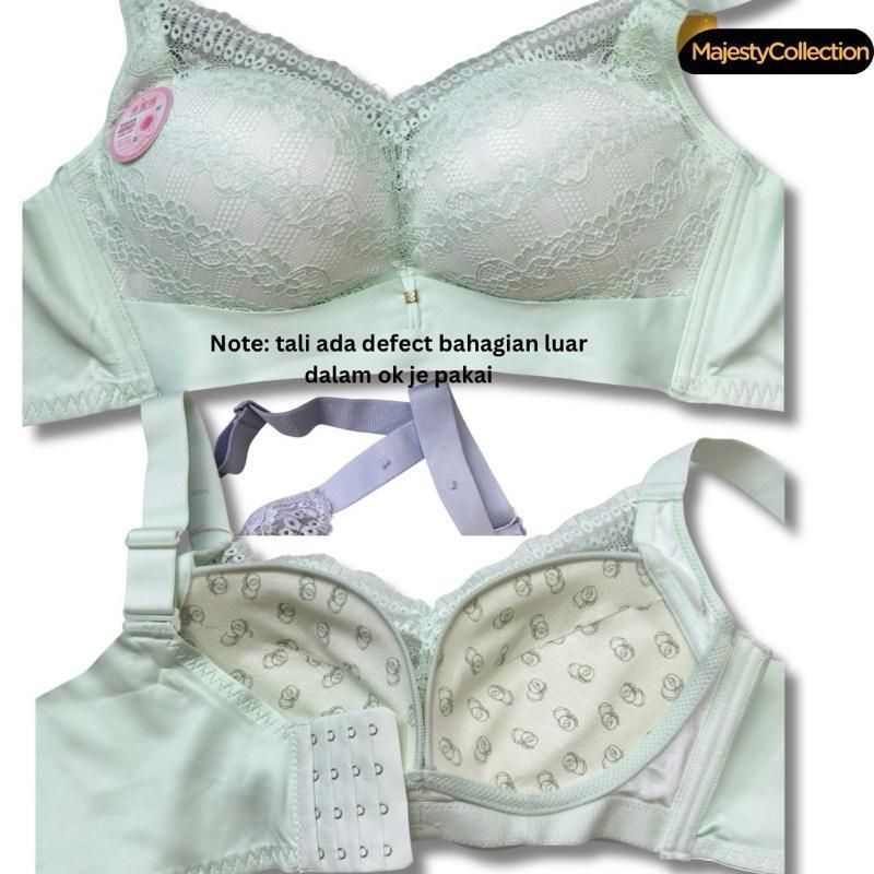 46C No Iron Bra Span ชุดชั้นในลูกไม้ไร้สายแบบนุ่มไม่มีลวดขนาดบวก