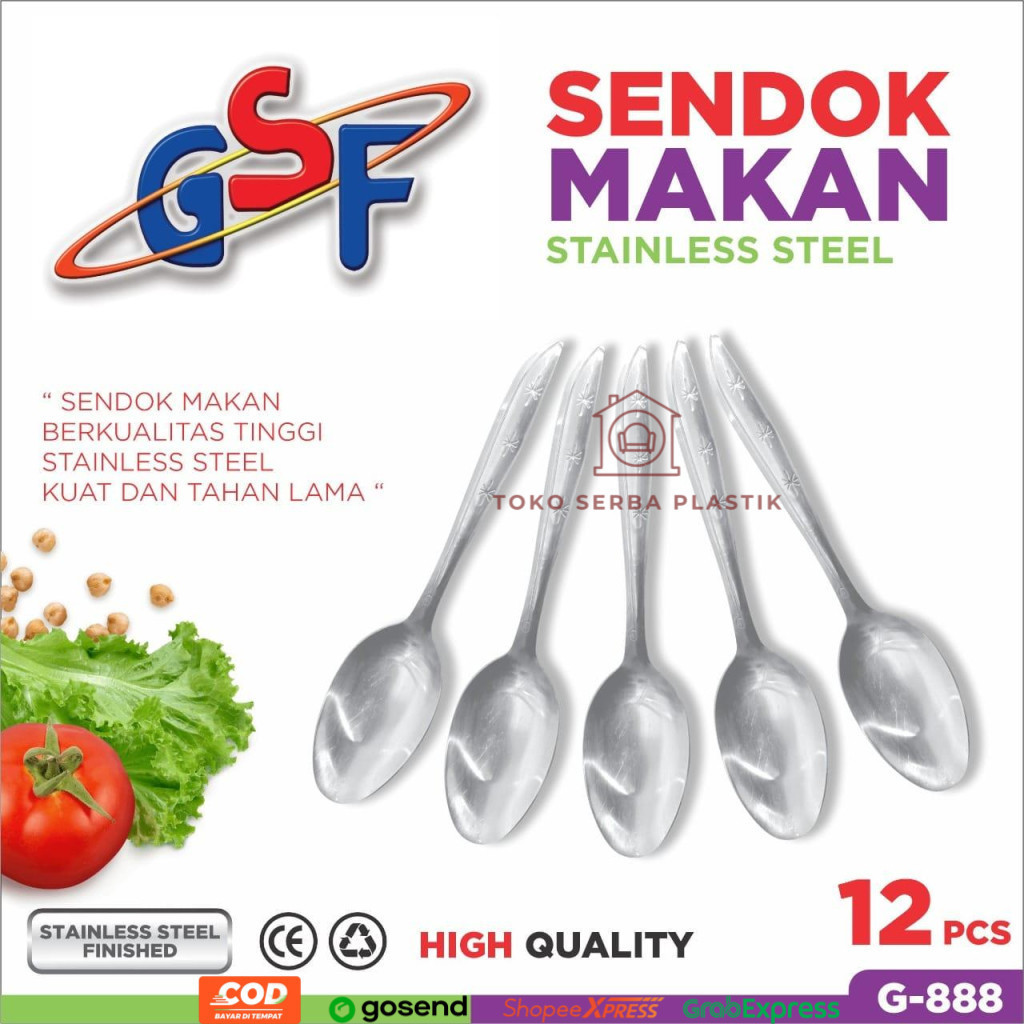 MINIMAL GSF G-888 ช้อนโต๊ะ (12 ชิ้น) ช้อนส้อมสแตนเลสหนา 1 โหล ซื้อขั้นต่ํา 2 ชิ้น