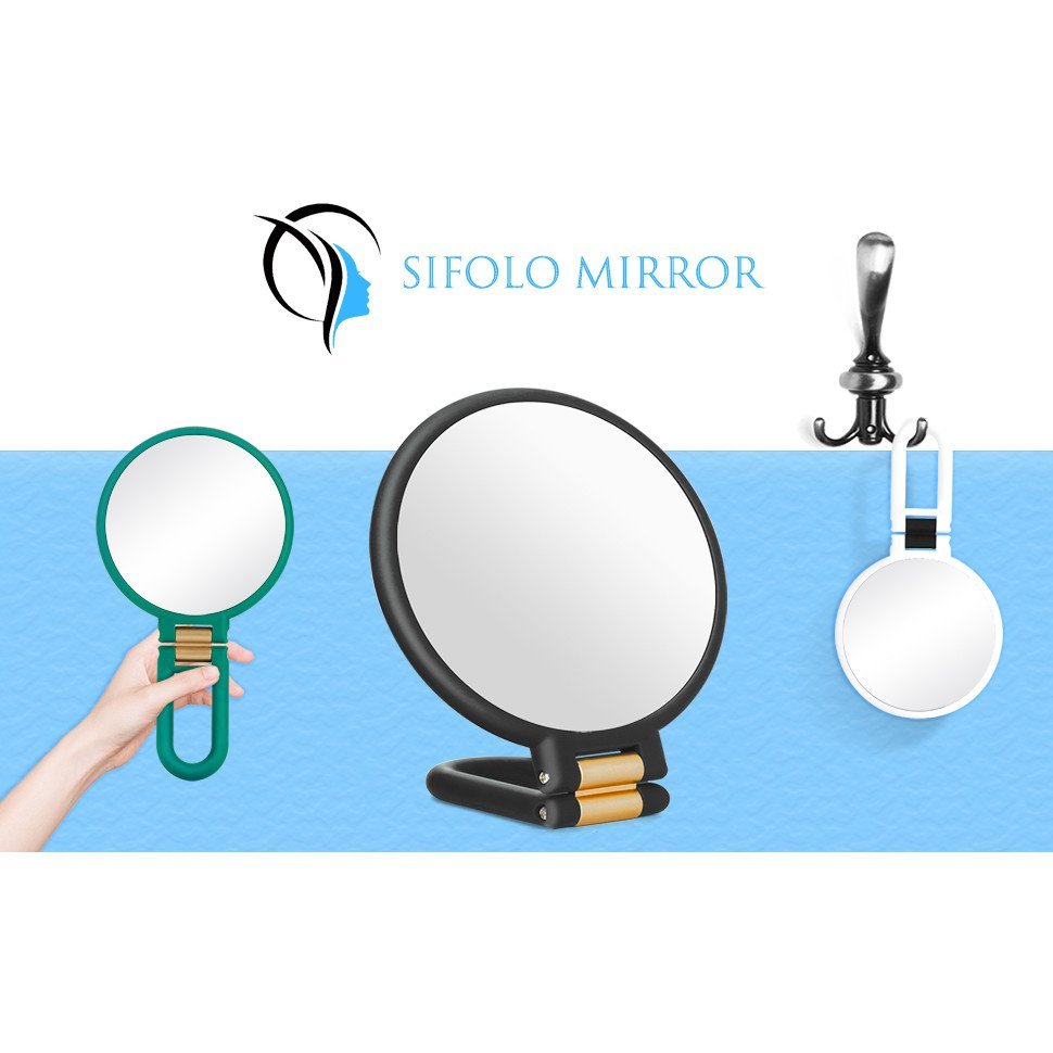กระจกขยาย 30 เท่า กระจกมือเดินทางพร้อมที่จับ-กระจกมือถือสองด้านพร้อมขยาย 1X 30x และที่จับปรับได้/ขาตั้ง, กระจกเดินทางพับได้แบบมือถือสําหรับ Makeu - รูปที่ 5