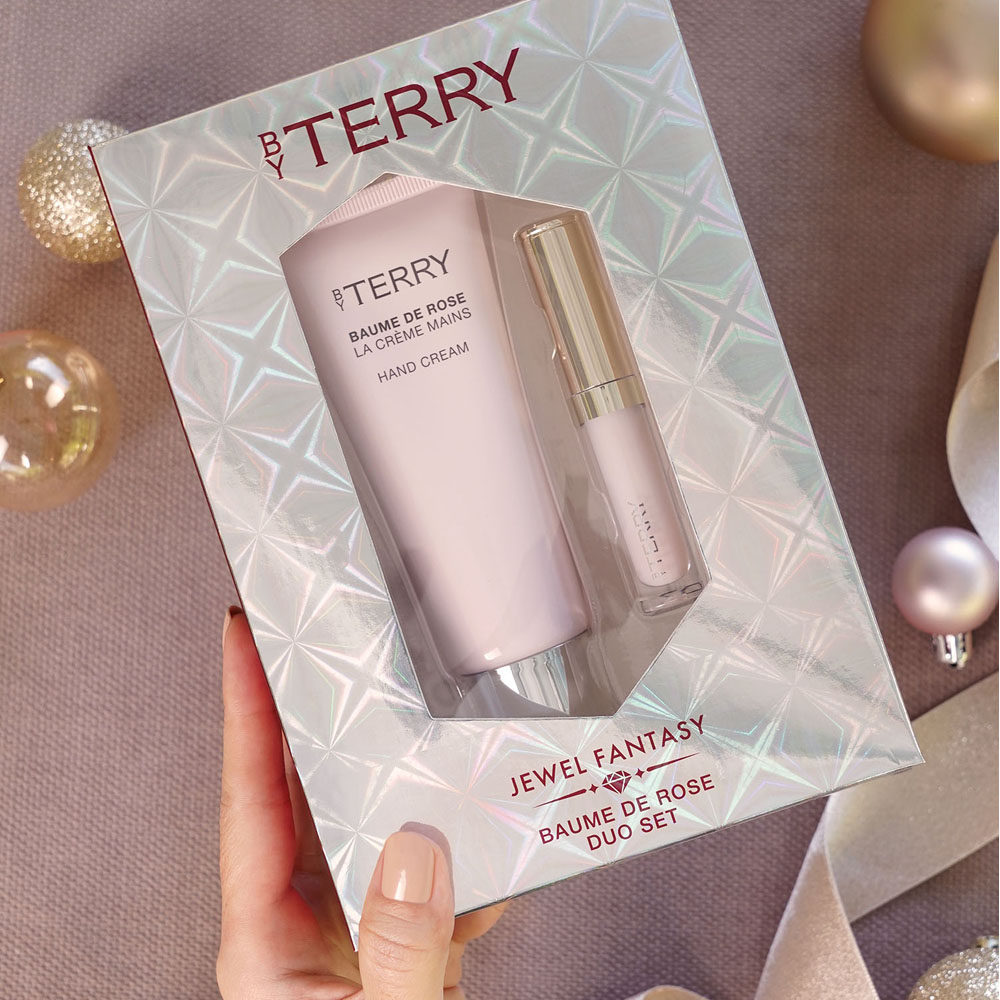 [ตอนนี้] Fadai By Terry 2021 Christmas Hand Cream+Lip Gloss Set Gift Box Awesome Rose Fragrance