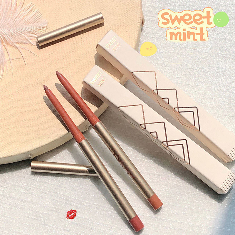 Sweetmint Line แกะสลัก Lip Liner 0.5g, Outline Shaping, กันน้ํายาวนาน, คอนซีลเลอร์ Obvious ชั้น, Sha