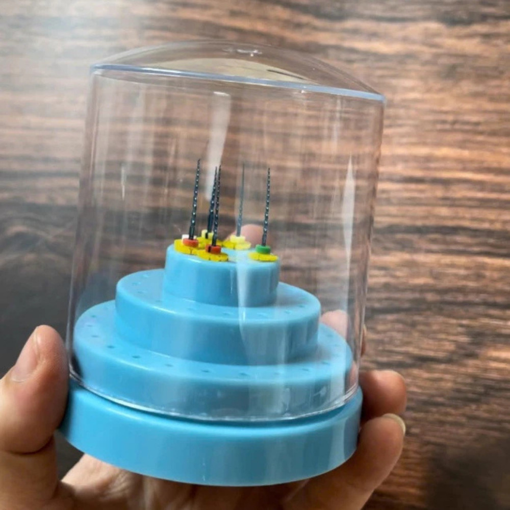 กล่องเจาะทันตกรรม 48 ช่อง – ที่ใส่ไฟล์มือ, H-File, K-File, แบบตั้งพื้นพร้อมฝาปิด