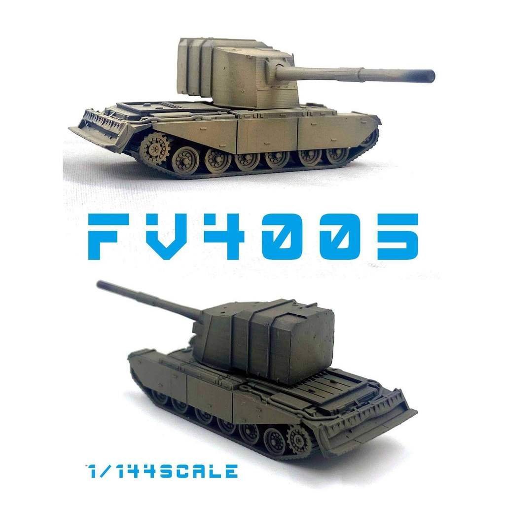 Tank World Handheld War 1/144 FV4005 รถถังสงครามหลักผลิตภัณฑ์สําเร็จรูปรุ่นกล่องไข่พร้อมสต็อก