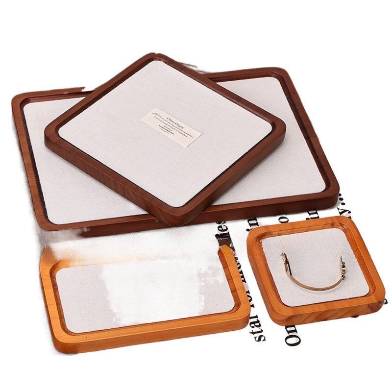 เก็บเครื่องประดับ เหวินหว่าน สร้อยข้อมือดูพาเลทยูนนานแหวนสร้อยคอสก์ท็อปเครื่องประดับไม้เนื้อแข็งแสดง