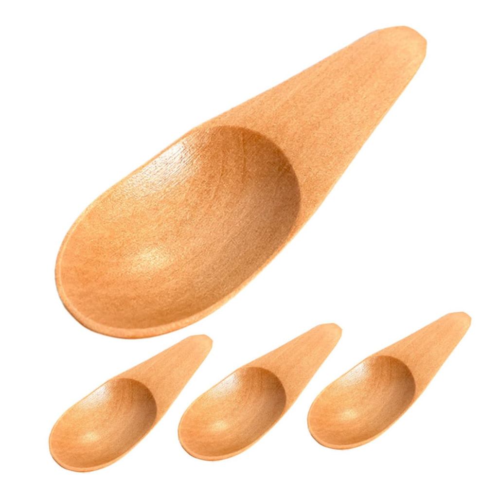 TOMETURE 4-Piece Small Spoon Set - Short Handle Compact Salt Teaspoon, Seasoning Spoon for Baby Form