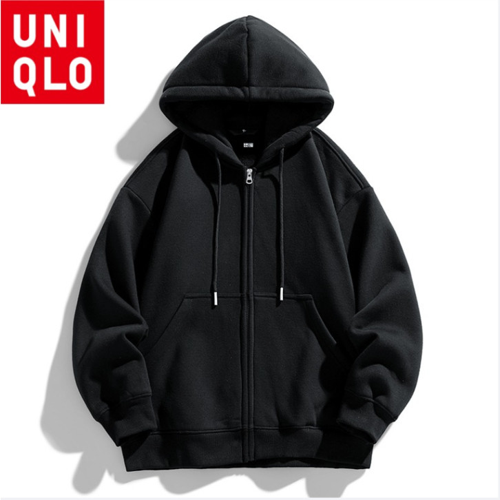 Uni.qlo[s-3xl] เสื้อแจ็กเก็ตกันหนาว เสื้อคาร์ดิแกน มีฮู้ด ทรงหลวม คุณภาพสูง สําหรับผู้ชาย และผู้หญิง