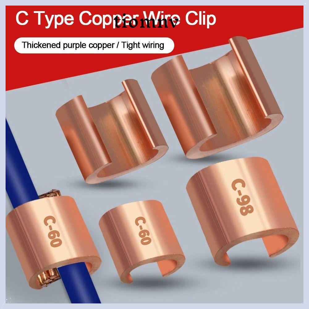 คลิปลวดทองแดง TIOMNVTH, ขั้วต่อลวดทองแดงชนิด C, สายเคเบิลแบบขนาน Clamping Buckle Terminal Clamp Cabl