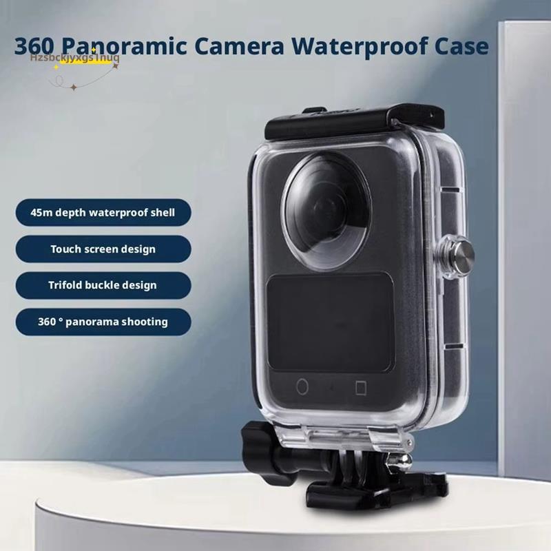 Hzsbckjyxgs1uq สําหรับ 360 กันน้ําเปลือกหอยฝาครอบป้องกันกล่องสําหรับ 360 กล้องพาโนรามากรณีดําน้ํา Ac