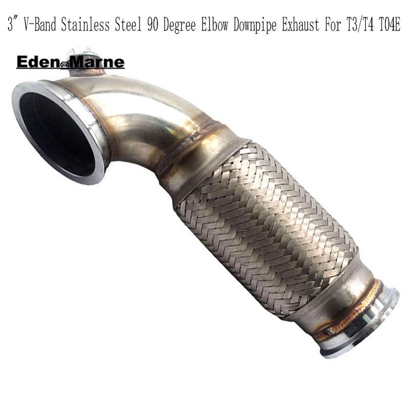 [Eden_Marner]ท่อน้ําExhaust 3" V-Band Down Pipe Flex Bellow Pipe 3" V-Band Pipe for T3/T4 T04E 3" V-