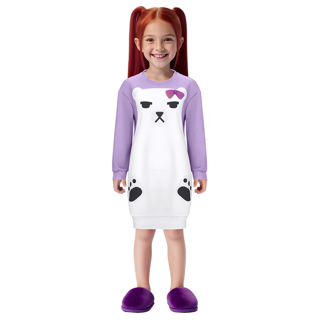 ชุดนอน Lumi คอสเพลย์กลุ่มนักล่าแม่มด K-POP Mira Mira Lavender Bear