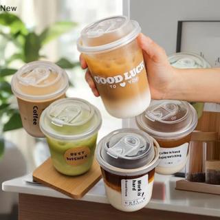 10ชิ้นถ้วยกาแฟใสพร้อมฝาปิดถ้วยใช้แล้วทิ้งรูปตัวยูสำหรับเครื่…