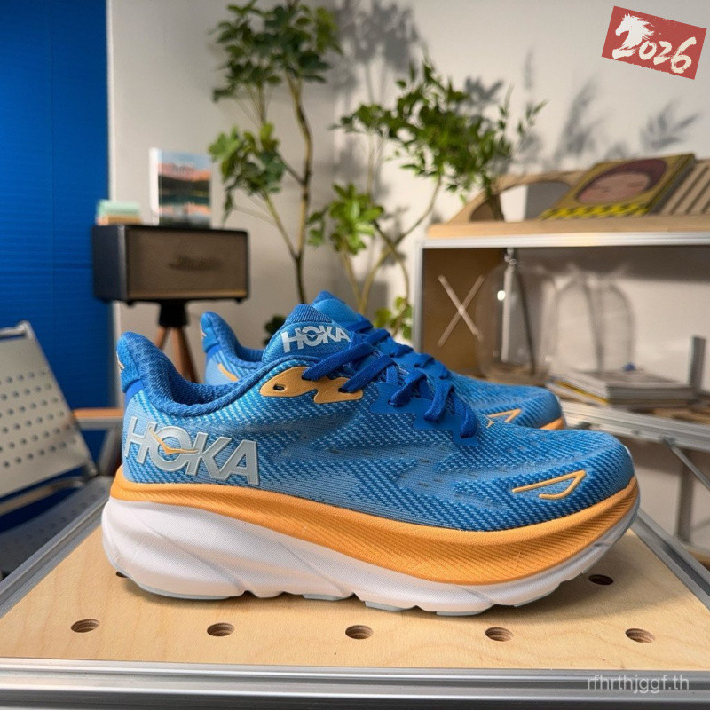 HOKA ONE ONE CLIFTON 9 เหมาะสําหรับลื่นไม่สบายรองเท้าวิ่ง D6H3
