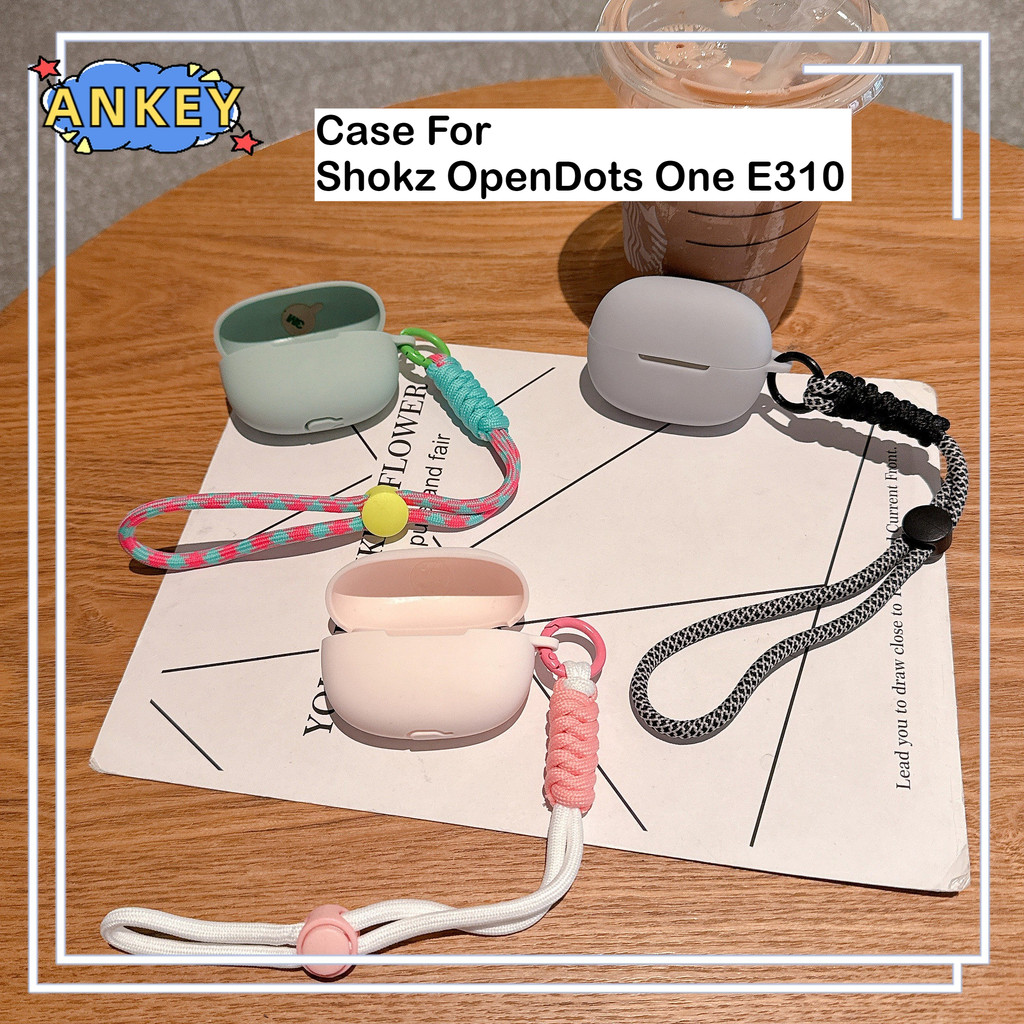 for Shokz OpenDots One Protective Case Nylon Lanyard Soft Cover E310 Shells Washable Housing Anti Dust Sleeve Hand Rope Strap Accessories