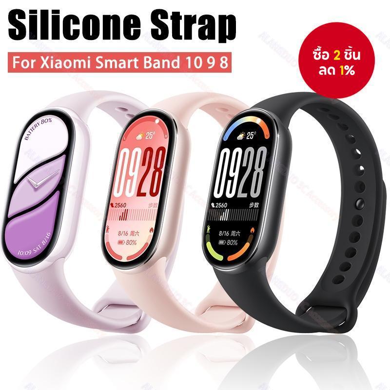 สายซิลิโคนสําหรับ Xiaomi Mi Band 10 9 8 สายนาฬิกาสมาร์ทวอทช์เปลี่ยนสําหรับ xiaomi miband 8 สาย Corre