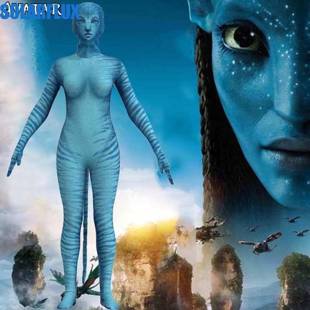 ชุด Jumpsuit สำหรับปาร์ตี้ฮาโลวีน ออกแบบตามเนย์ทริจาก Avatar พร้อมหางและรายละเอียด 3D