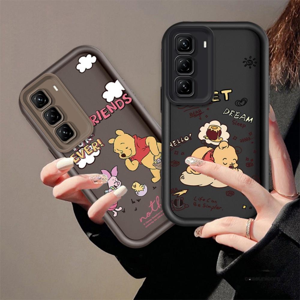 ปลอกสําหรับ INFINIX HOT 50 4G INFINIX X6882 X6882B น่ารักซิลิโคน Winnie Pooh กันกระแทก TPU กรณี