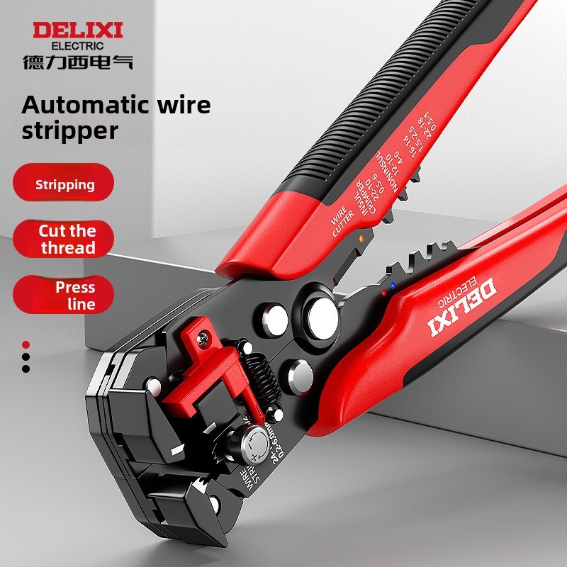 Delixi Electric Multi-Function Wire Stripper ช่างไฟฟ้าทุ่มเทอัตโนมัติปอกสายไฟ Crimping Handy เครื่องมือ