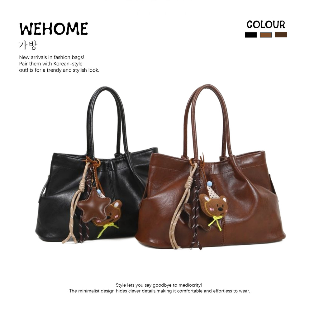 WEHOME Stella Bag กระเป๋าสะพายไหล่สไตล์เกาหลีและลําลอง .material=เมลามีนสี