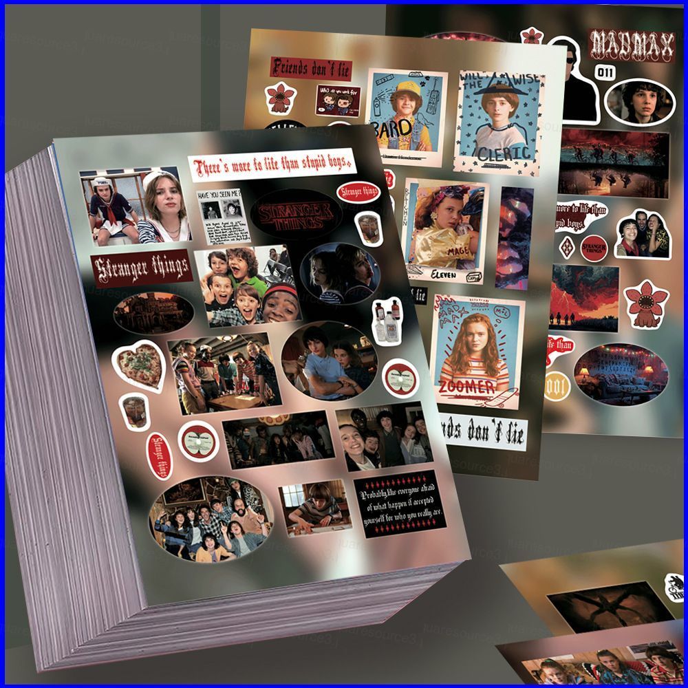 SQ3 8แผ่น/ชุดคนแปลกหน้าสติกเกอร์ Mike Wheeler Demogorgon Graffiti กระเป๋าเดินทางกันน้ําตกแต่ง QS3