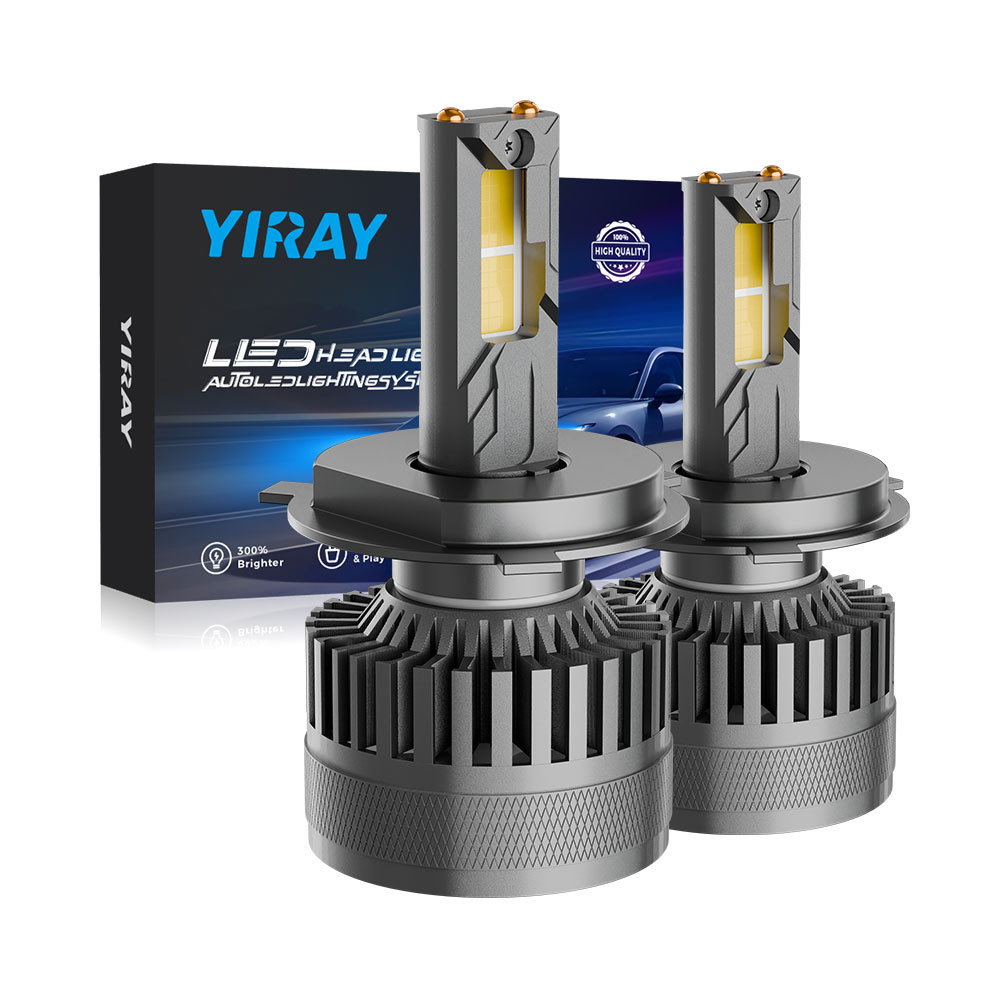YIRAY 2PCS Super Bright รถ LED ไฟหน้า H4 H11 H7 9005/HB3 9006/HB4 H1 H8 H9 หลอดไฟ LED CSP 5080 CHIP 