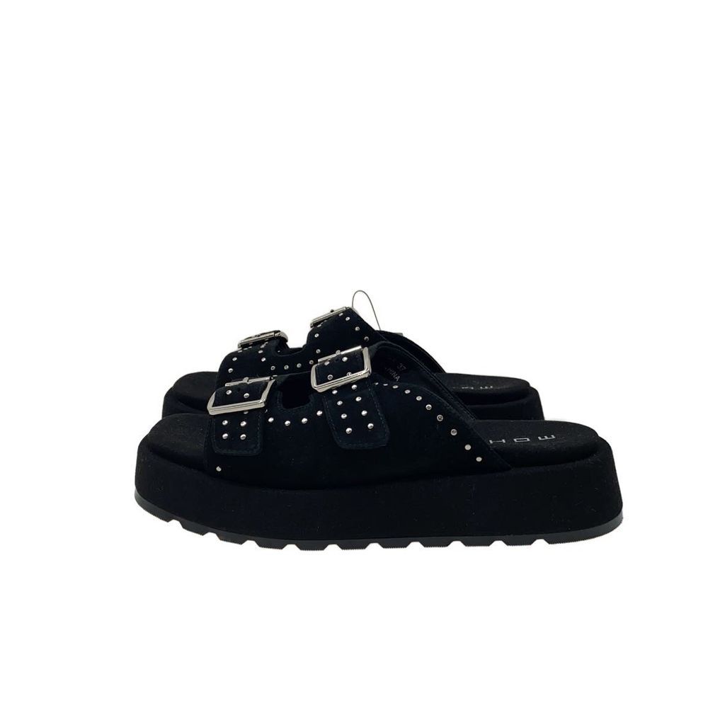 MOHI... Sandals 37 BLK suede Direct from Japan Secondhand