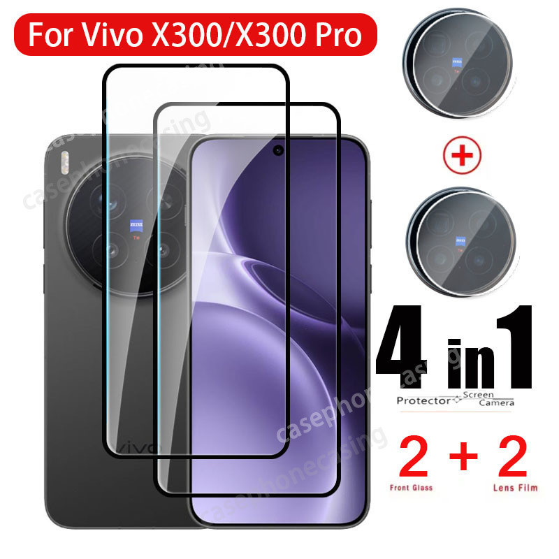 4in1 กระจกนิรภัยสําหรับ Vivo X300 X200 Pro Mini X200 FE X300Pro X200ProMini X200FE ป้องกันหน้าจอ Ant