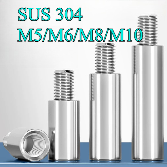 304 สแตนเลสหัวเดียวขั้วหกเหลี่ยมแยกคอลัมน์หยินและหยางสตั๊ดเดียวผ่านฟันด้านในและด้านนอกเชื่อมต่อคอลัม