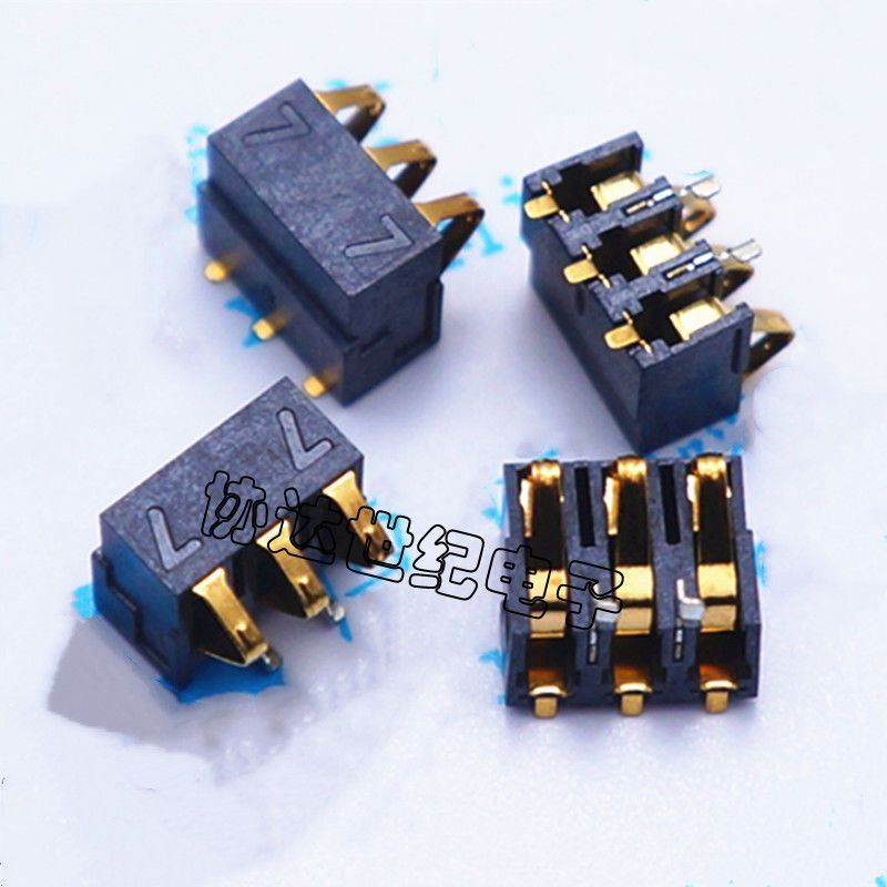 New Product#77Battery Holder 3P Snap-on Battery Connector Mobile Game Console Battery Contact Pad 7.
